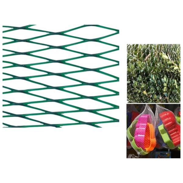 Rete elastica tubolare verde plastificata per prodotti alimentari e imballaggi rotolo 1000 metri