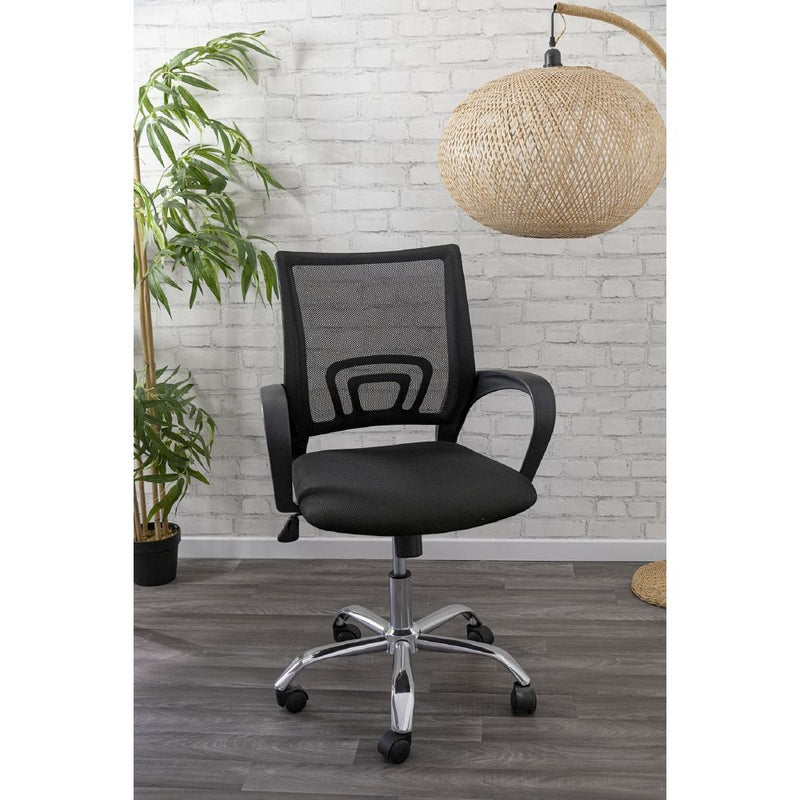 Sedia poltrona da interno ufficio con schienale in tela traspirante e altezza regolabile Office Comfort