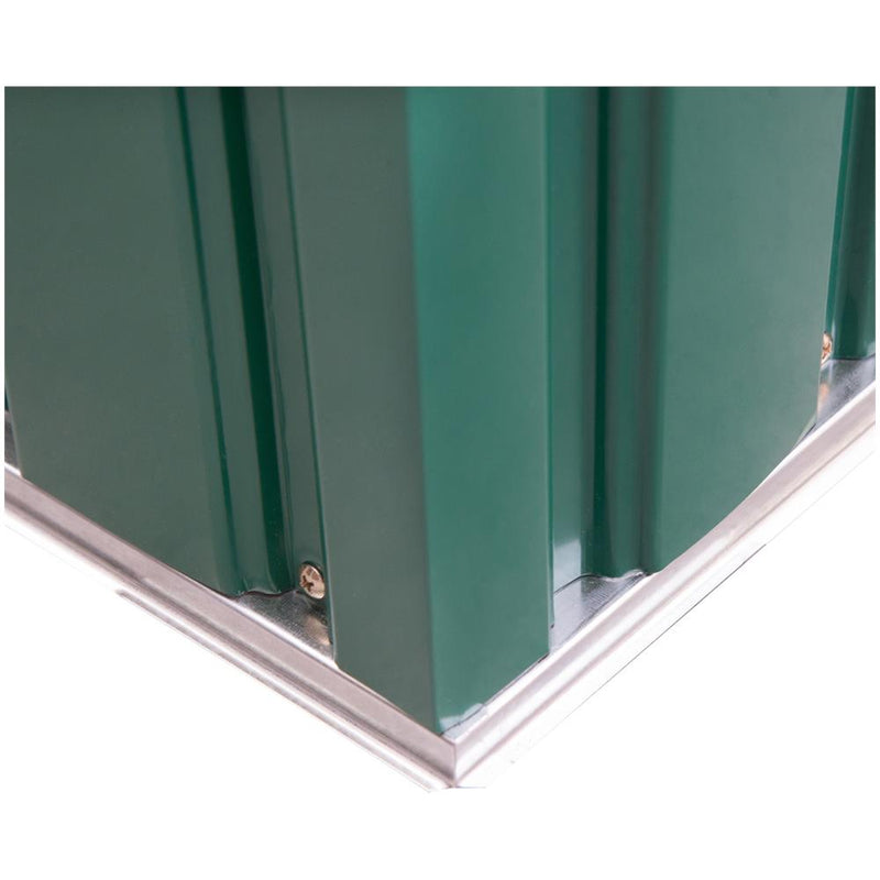 Casetta box deposito porta attrezzi in lamiera cm 340x319 verde con 2 po