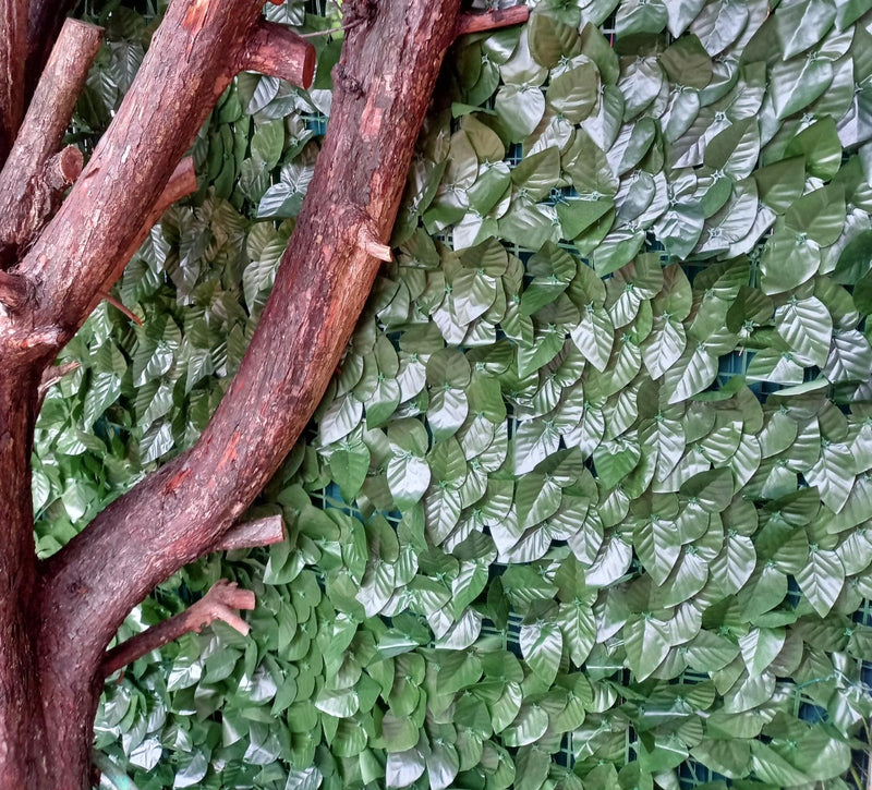 Siepe artificiale frangivista in foglie di edera rotolo 100x300 cm Green