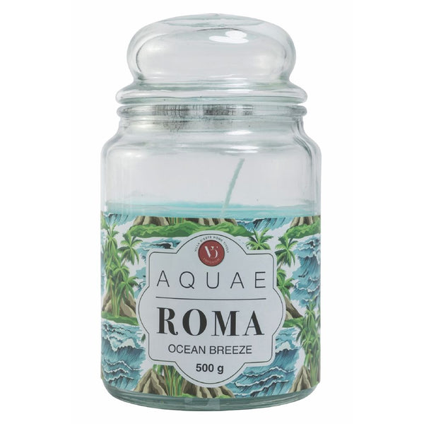 Aquae Roma Candela in cera giara in vetro,ocean breeze 500 gr