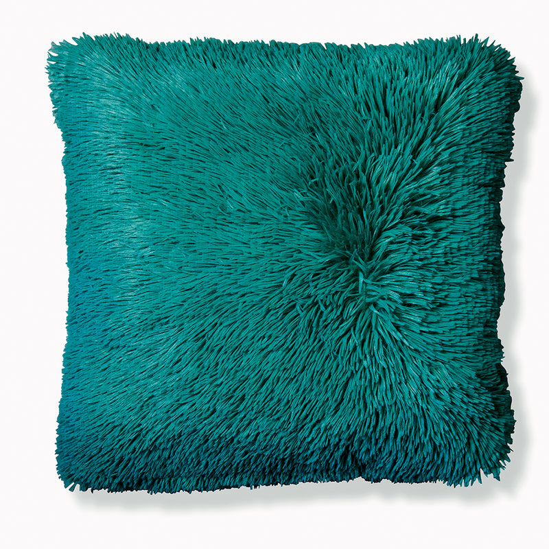Cuscino quadrato 50x50 cm in ecopelliccia colorata e morbida Glam
