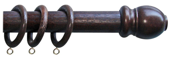 Scorritenda legno a strappo D35mm 250cm Noce Emmegi