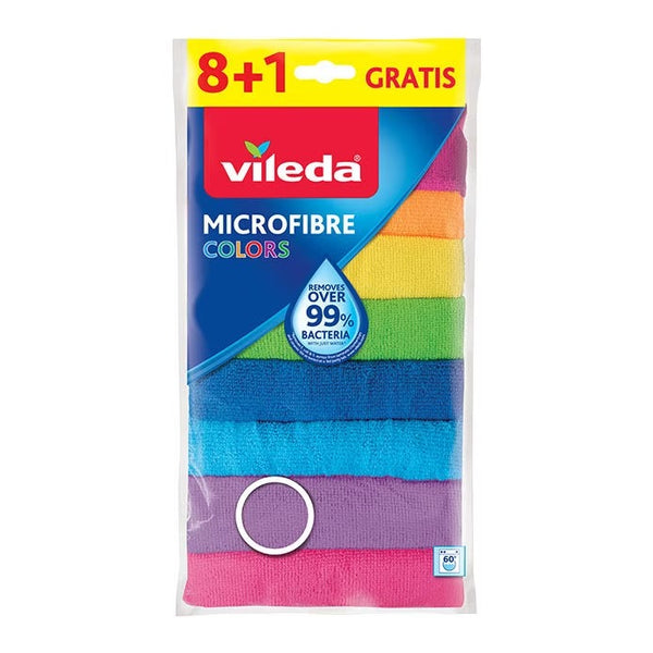 Panno riutilizzabile in microfibra confezione 8 pz + 1 omaggio Vileda Colors