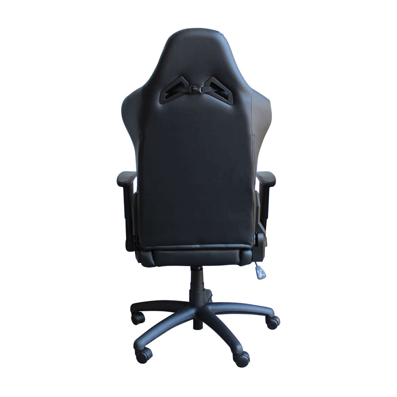 Poltrona da ufficio e gaming ergonomica in pelle nera blu multiposizione