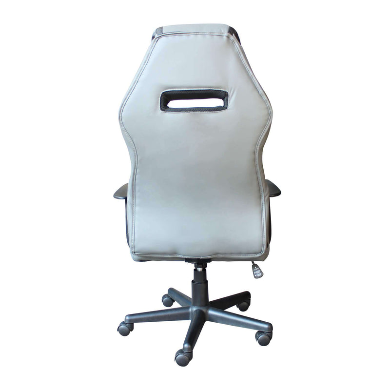 Poltrona da ufficio e gaming ergonomica in pelle grigio chiaro Misano