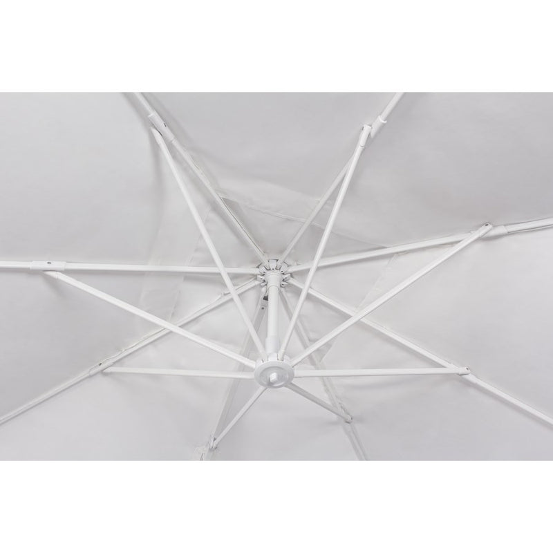 Ombrellone 3x3 m in alluminio bianco laterale Premium White