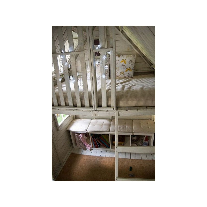 Villa grande chalet in legno per bambini a due piani con soppalco e scala Heidi