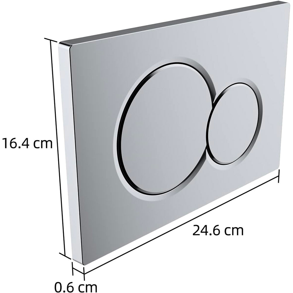 Placca di comando rettangolare con pulsante rotondo in materiale sistetico 24.6x1.3xH16.4 cm Sigma 01