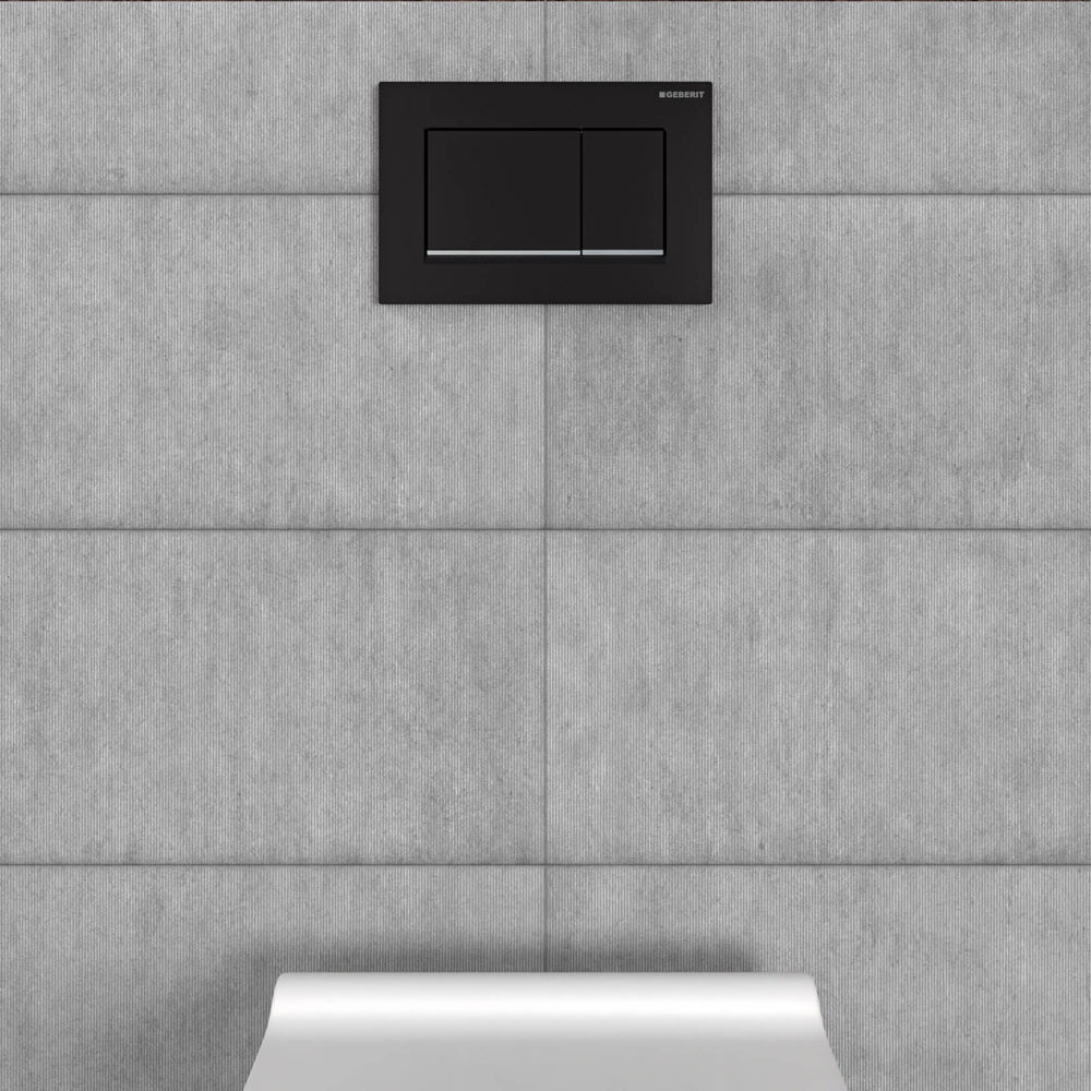 Placca di comando nero opaco per wc 24.6x16.4 cm Sigma 30