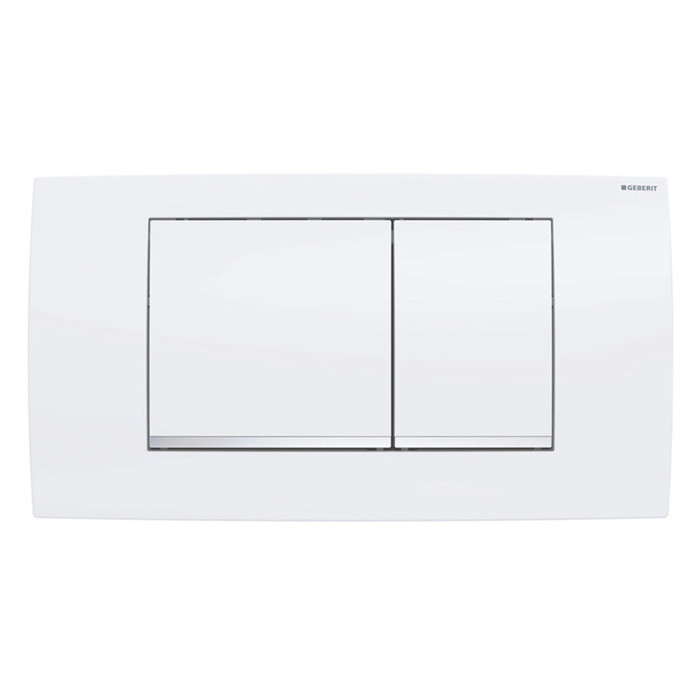 Placca di comando bianca twinline 30