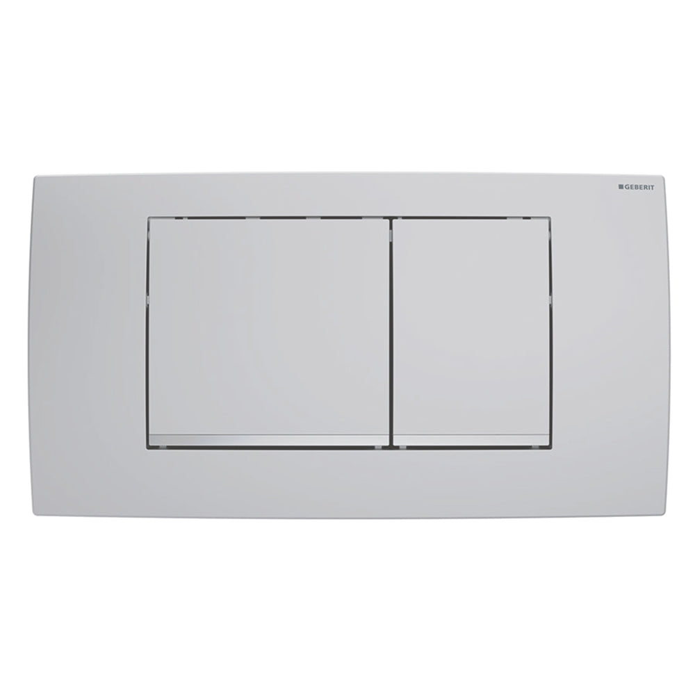 Placca di comando twinline 30 cromato opaco doppio tasto 34x18,5 cm