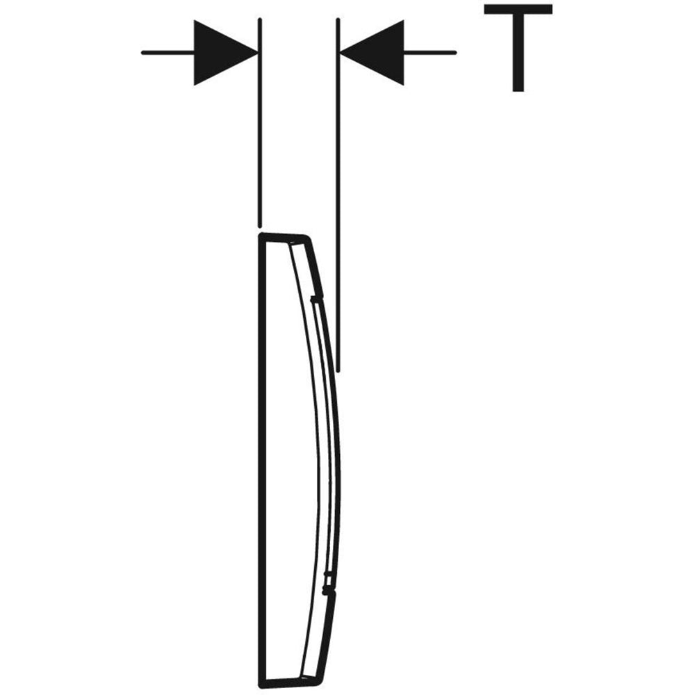 Placca di comando bianca twinline 30