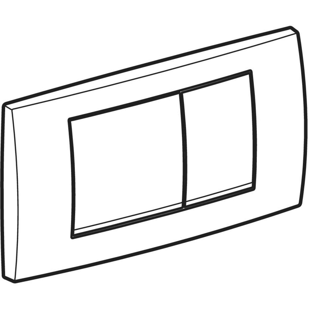 Placca di comando bianca twinline 30