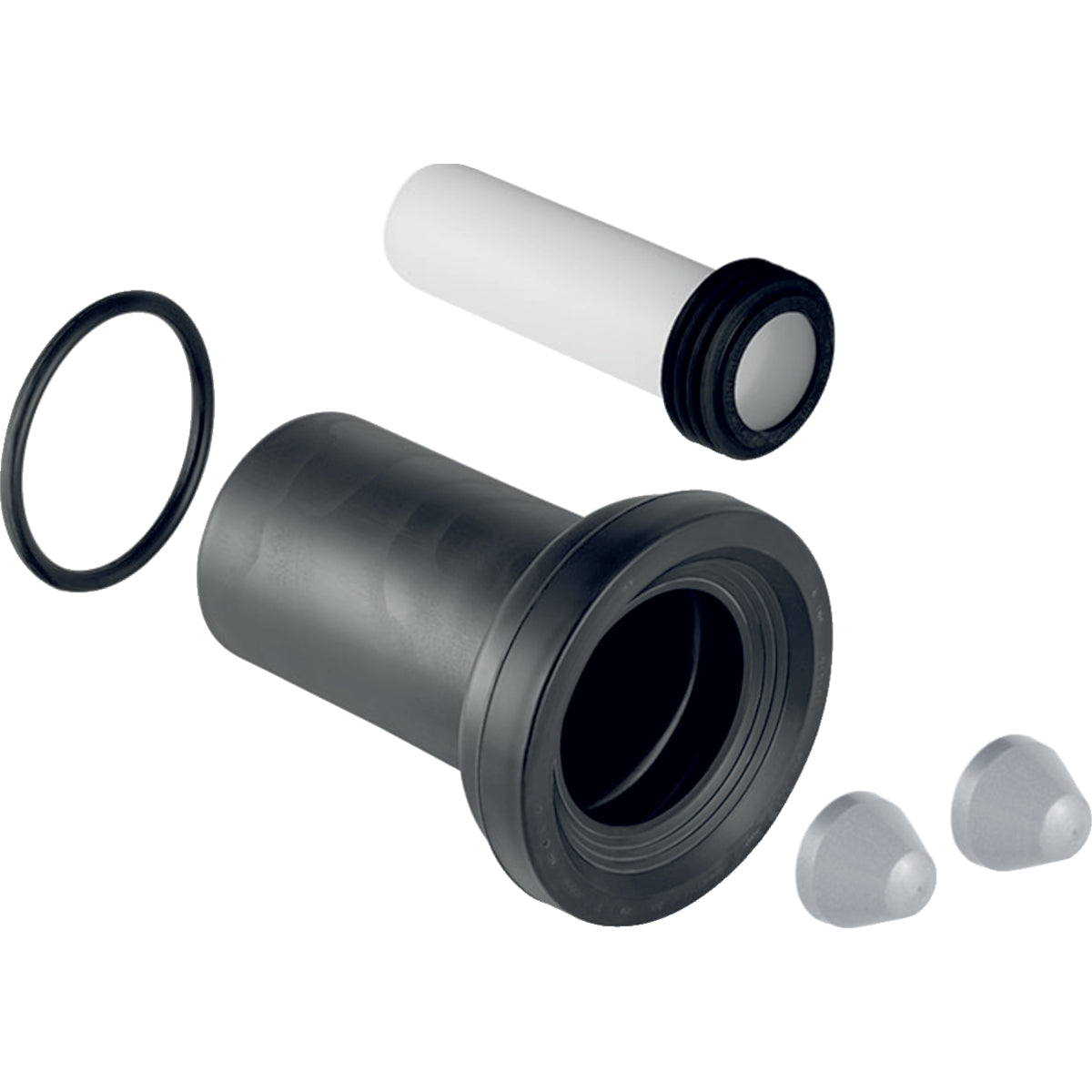 Kit manicotti di allacciamento con diametro 11 cm per vasi sospesi con canotto PP e cappuccio copertura PE