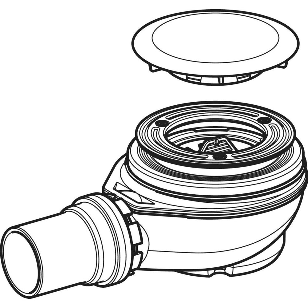 Piletta per piatto doccia con piattello uscita e tappo