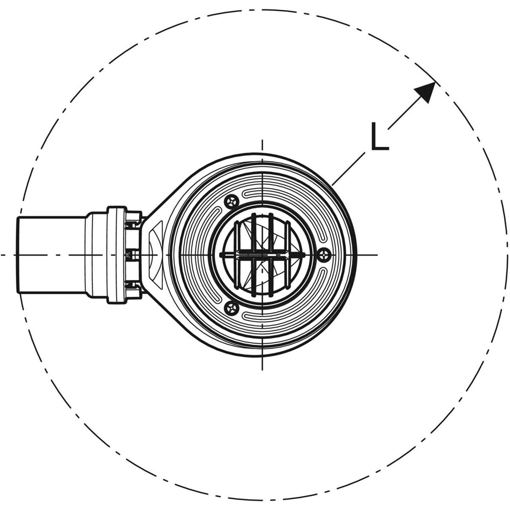 Piletta per piatto doccia con piattello uscita e tappo