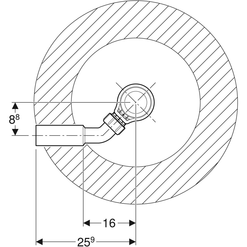 Piletta con piattello per piatto doccia foro diametro 6 cm
