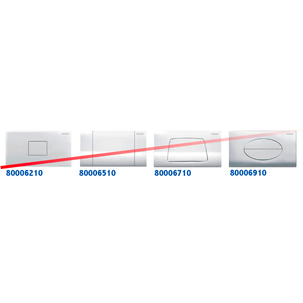 Kit copertura monotasto bianco con telaio sportello ricambio placca Sara 310