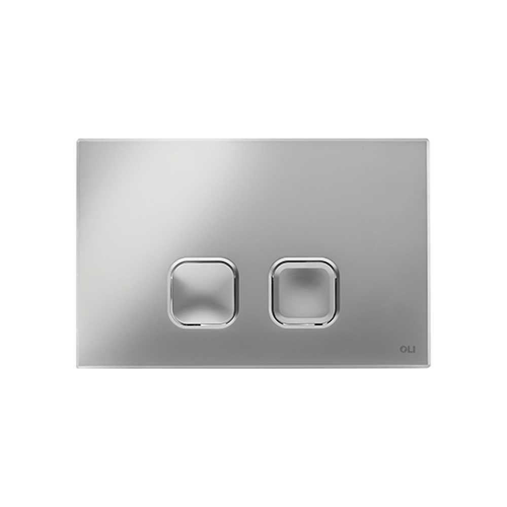 Placca di comando per cassette wc cromata lucida Plain dual