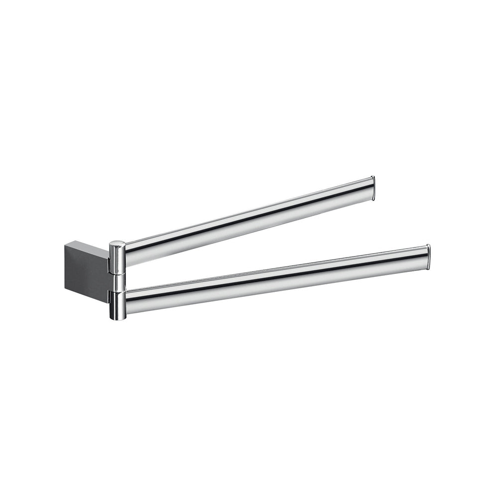 Portasalviette a snodo cromato per bagno in Cromall 36,5x1,5x7 cm