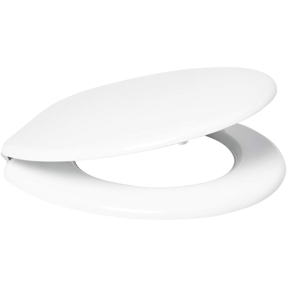 Sedile copri water wc in resina laccato bianco con cerniere in metallo