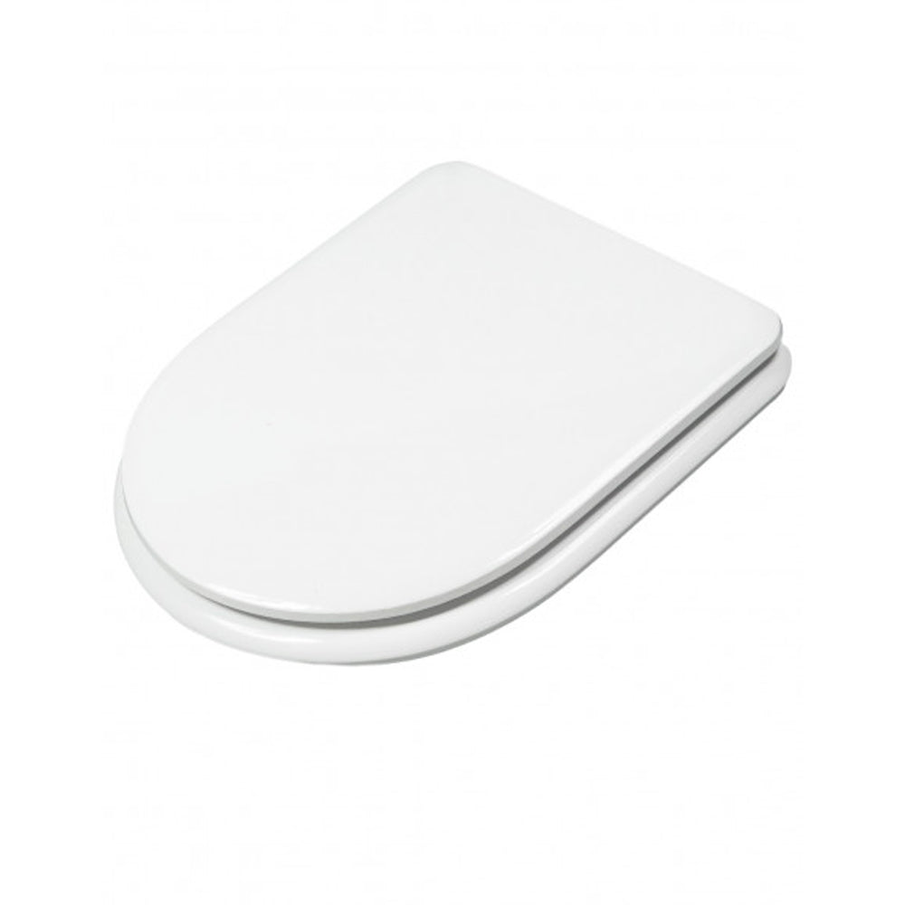 Sedile wc in mdf bianco chiusura normale Clodia