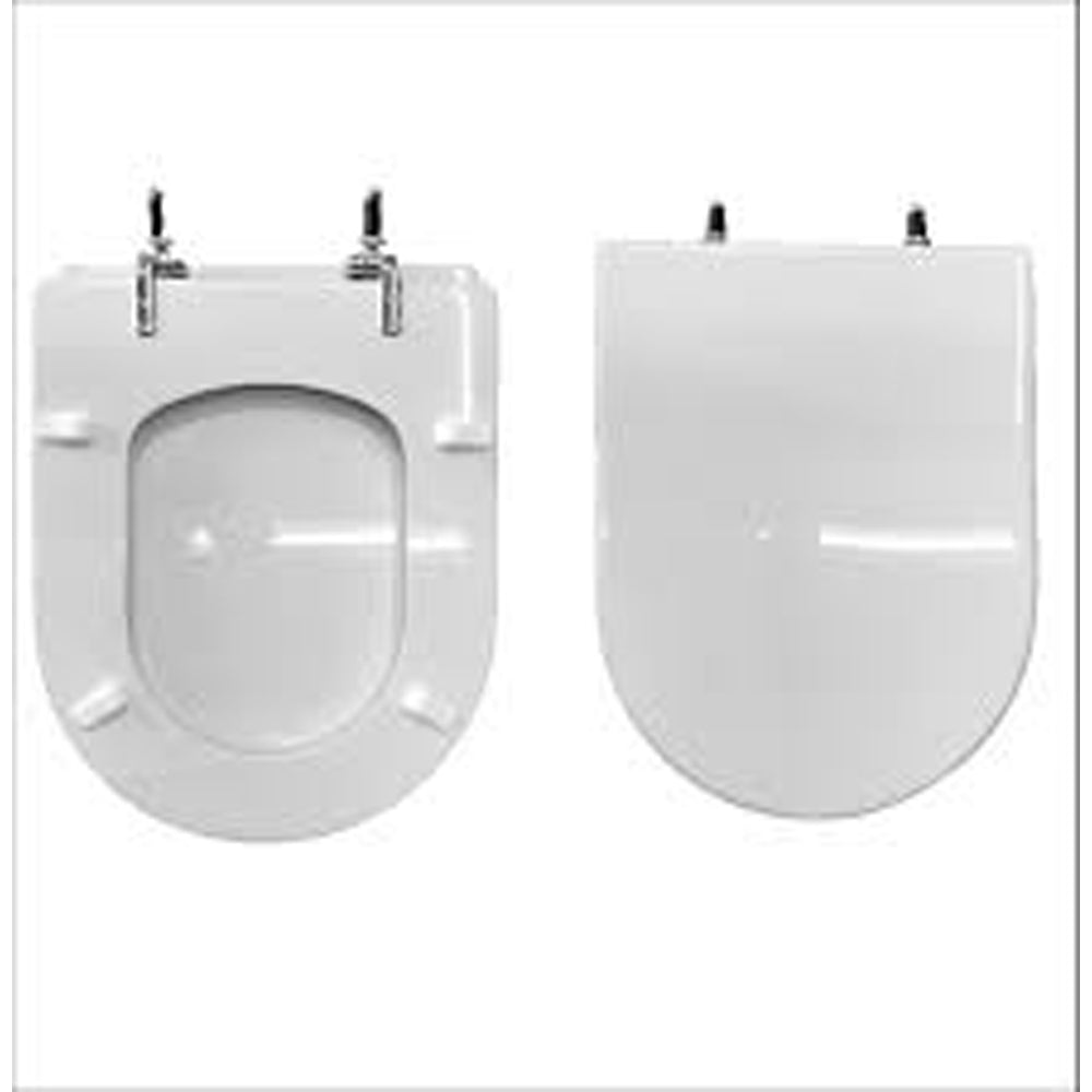 Sedile wc in mdf bianco chiusura normale Clodia