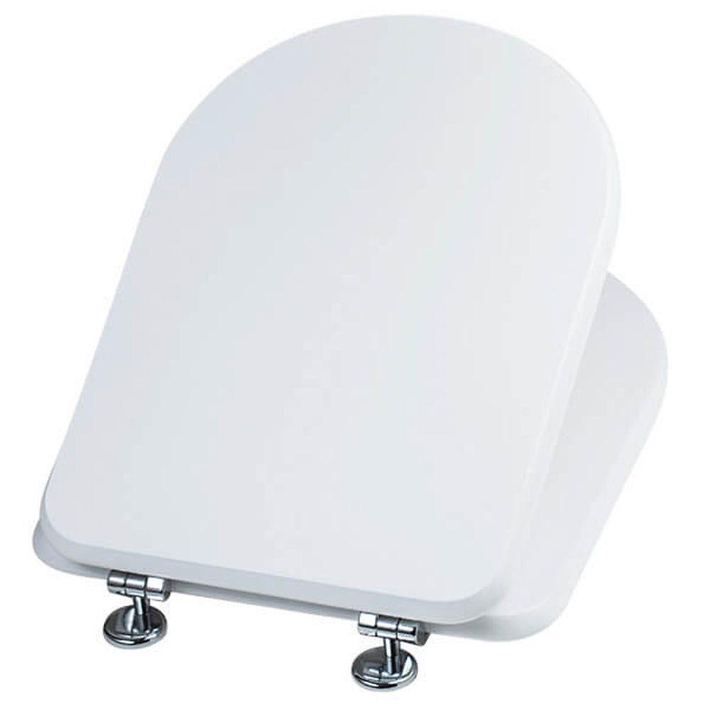 Sedile wc in mdf laccato bianco con chiusura normale