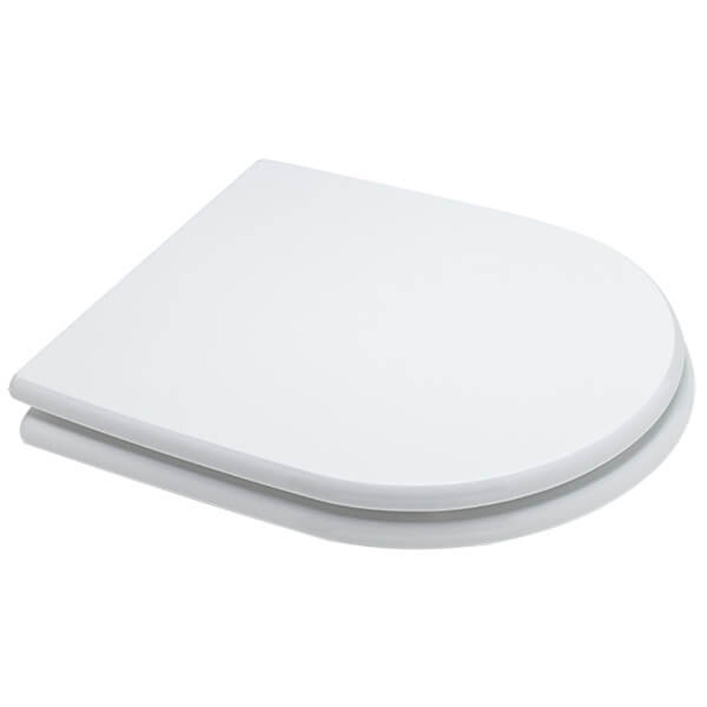 Sedile wc bianco in mdf laccato con chiusura normale