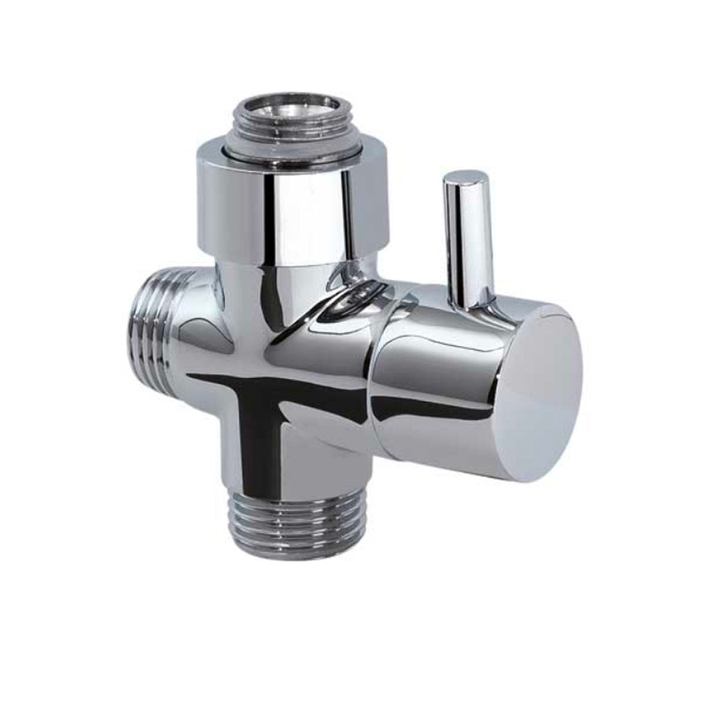 Deviatore a 2 vie in ottone cromato per colonna doccia 5,5x8x5,8 cm Cross easy