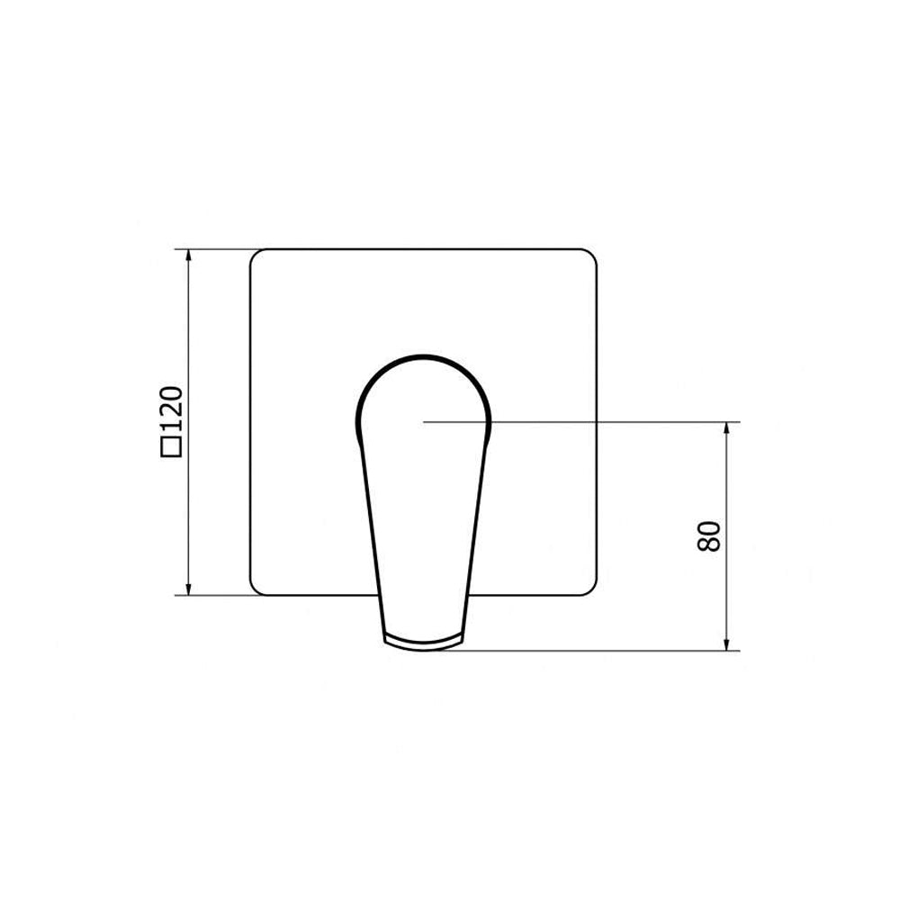 Piastra e leva per incasso doccia cromo Velvet