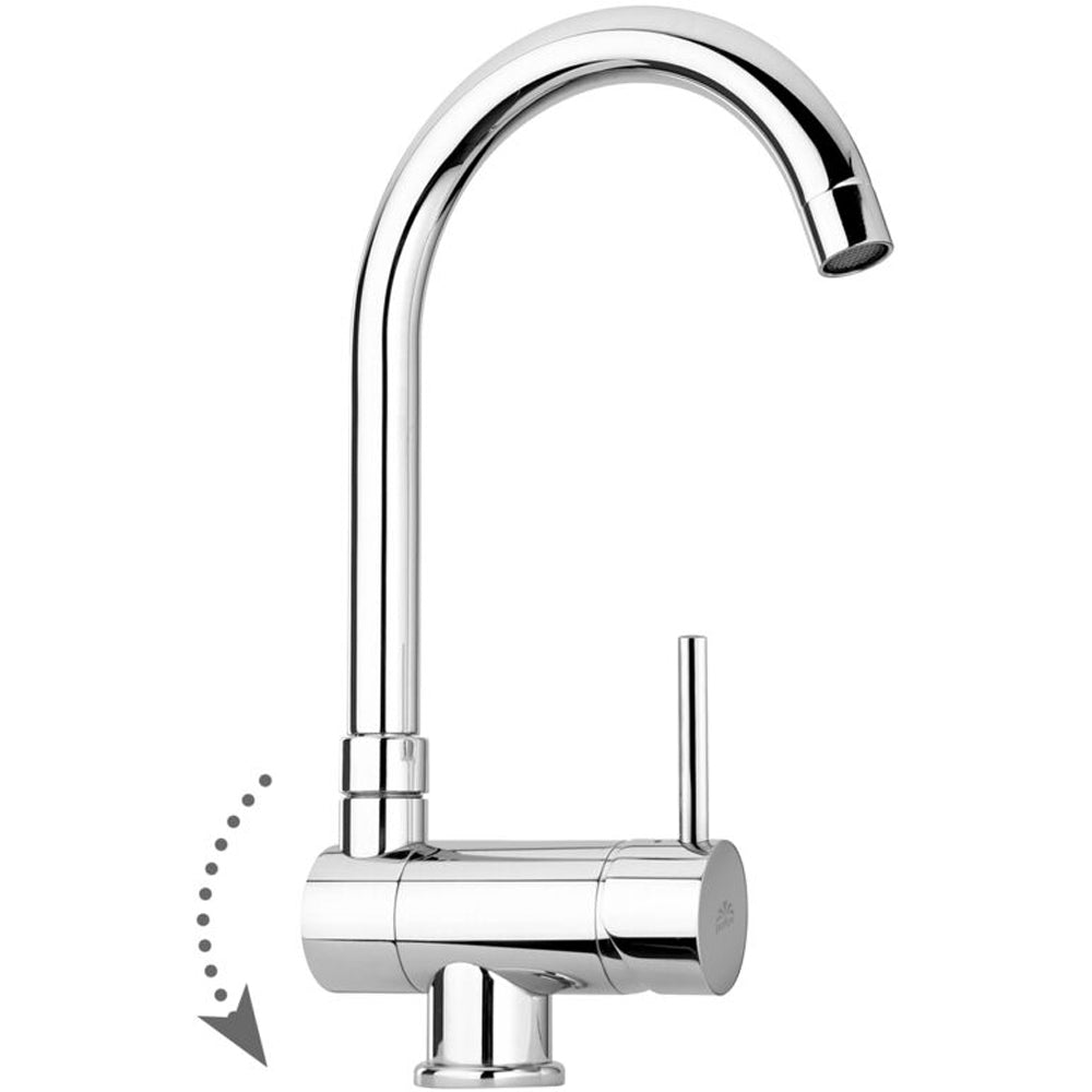 Miscelatore lavello monoforo sottofinestra cromo Stick