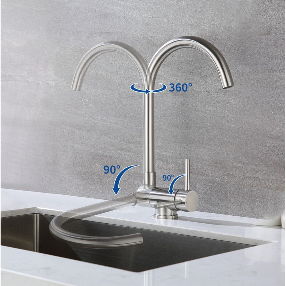 Miscelatore lavello monoforo sottofinestra cromo Stick