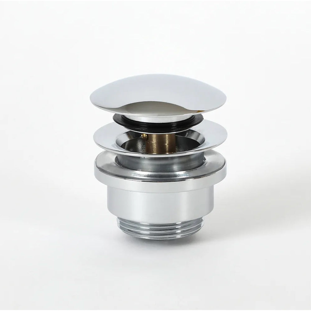Piletta universale in ottone lucido resistente alla corrosione con scarico rapido per lavabo Click Clack