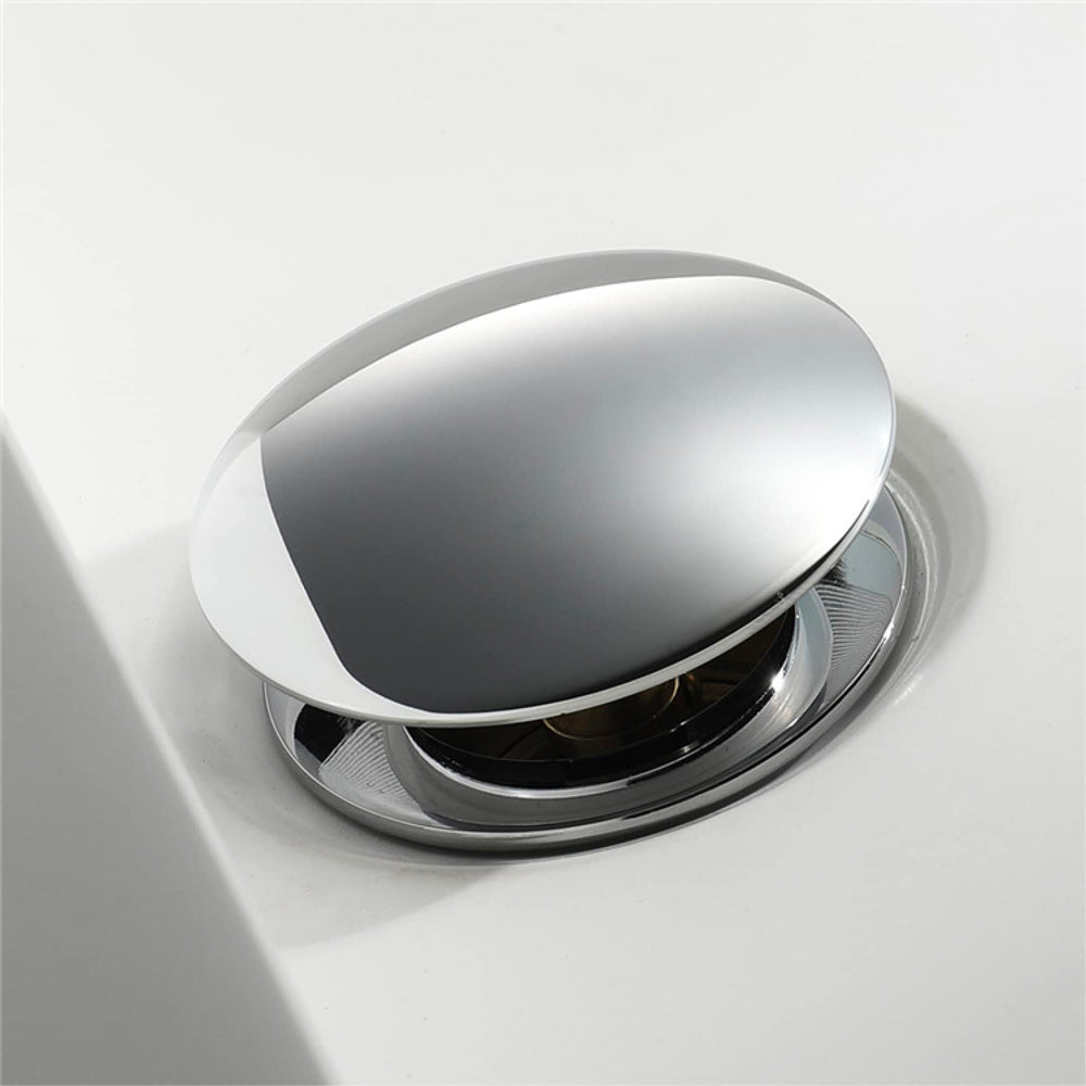 Piletta universale in ottone lucido resistente alla corrosione con scarico rapido per lavabo Click Clack