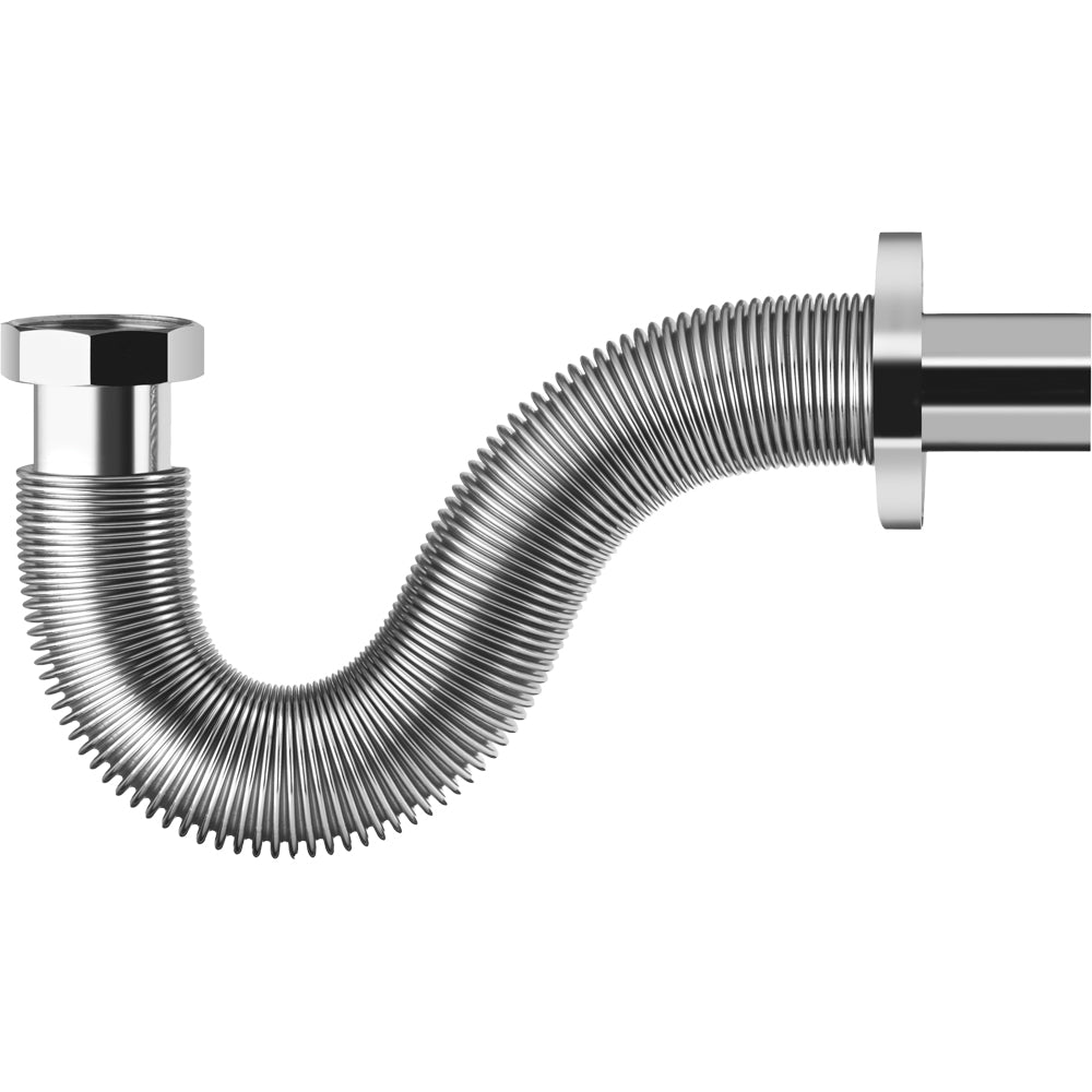 Tubo di scarico flessibile ed estensibile in acciaio inox per lavabo bidet lavello