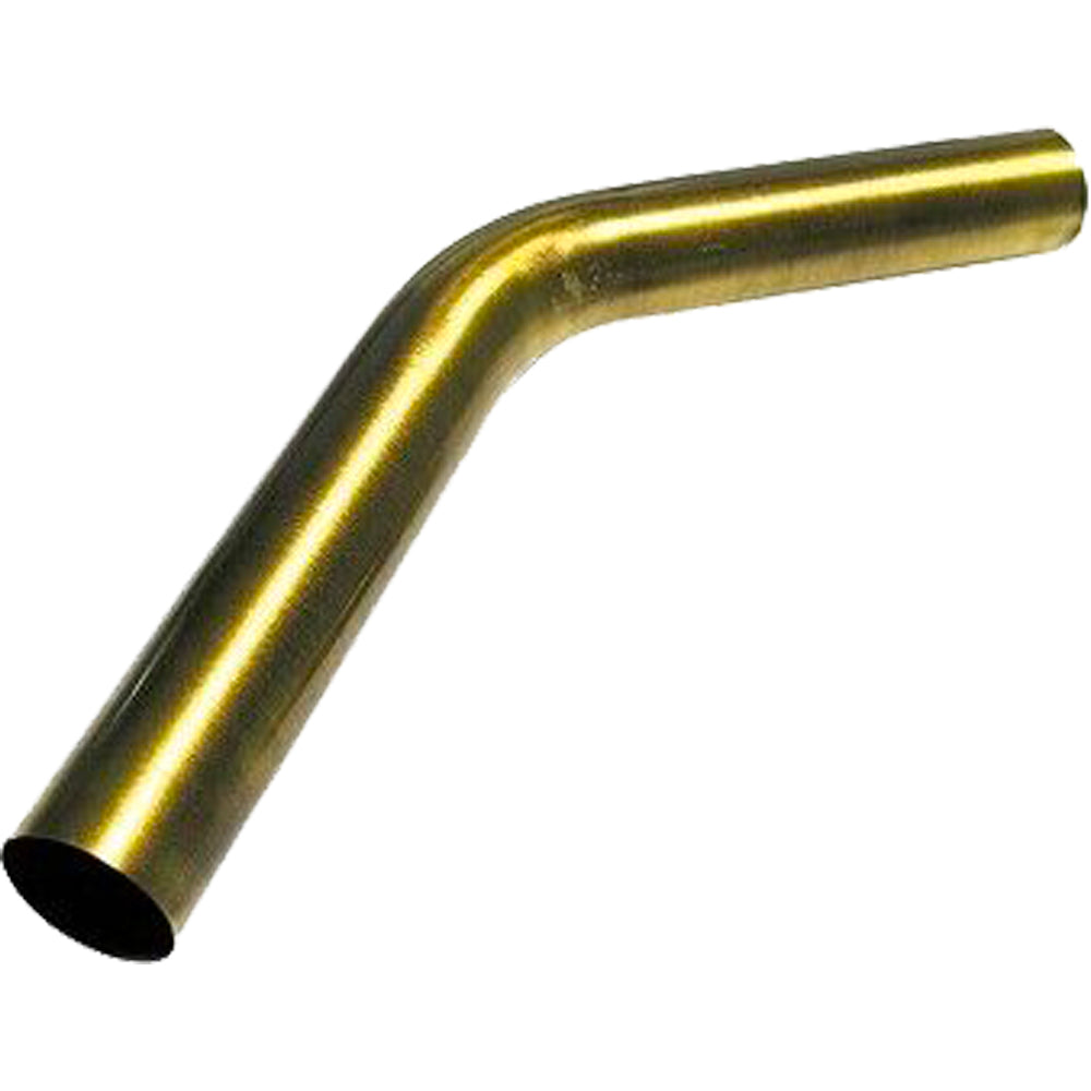 Tubo a 45 gradi per cassetta alta bronzato con rosone integrato diametro 30 mm