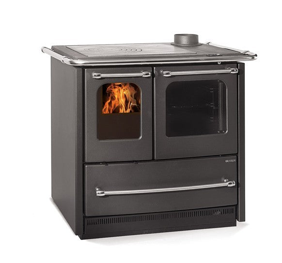 Stufa Cucina a legna in acciaio porcellanato con forno Easy Evo 2.0