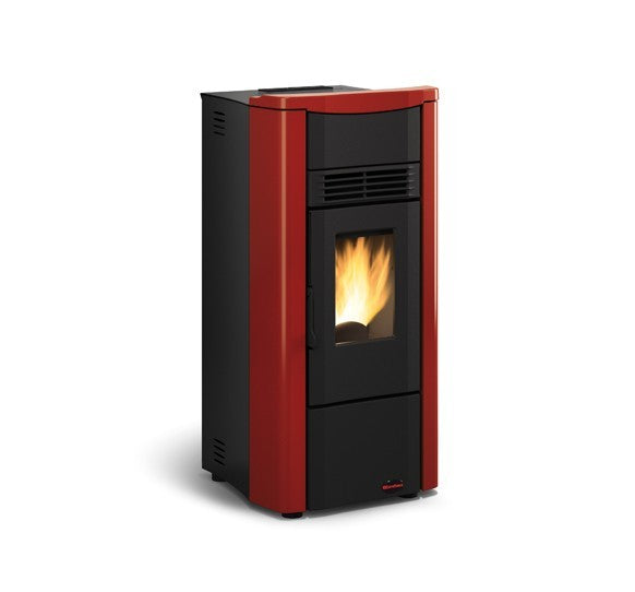 Stufa a pellet struttura in acciaio 7 kW Giusy Evo 7 Bordeaux Nordica Extraflame