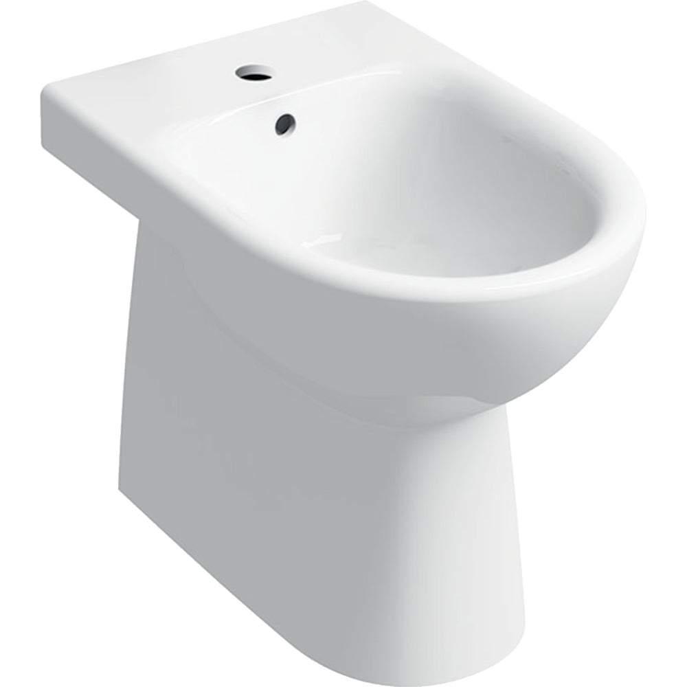 Bidet filo parete monoforo con kit fissaggio incluso bianco ceramica design moderno bagno elegante