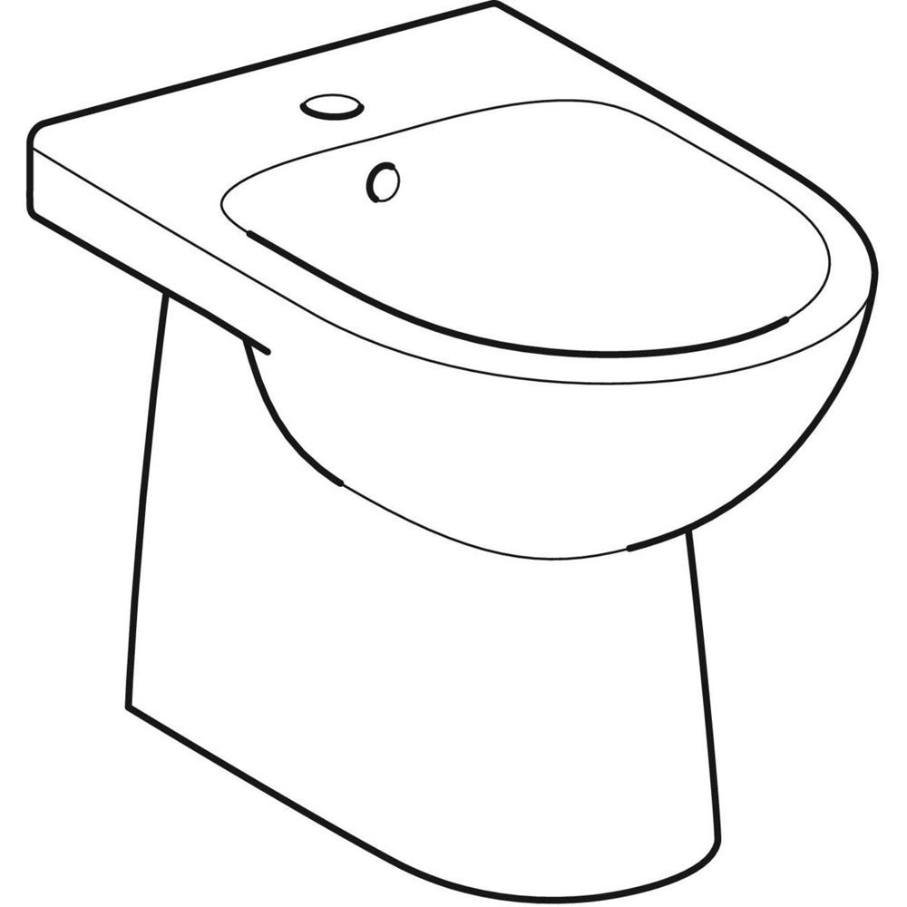 Bidet filo parete monoforo con kit fissaggio incluso bianco ceramica design moderno bagno elegante
