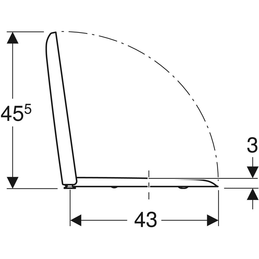 Sedile termoindurente in duroplast bianco lucido Icon Square