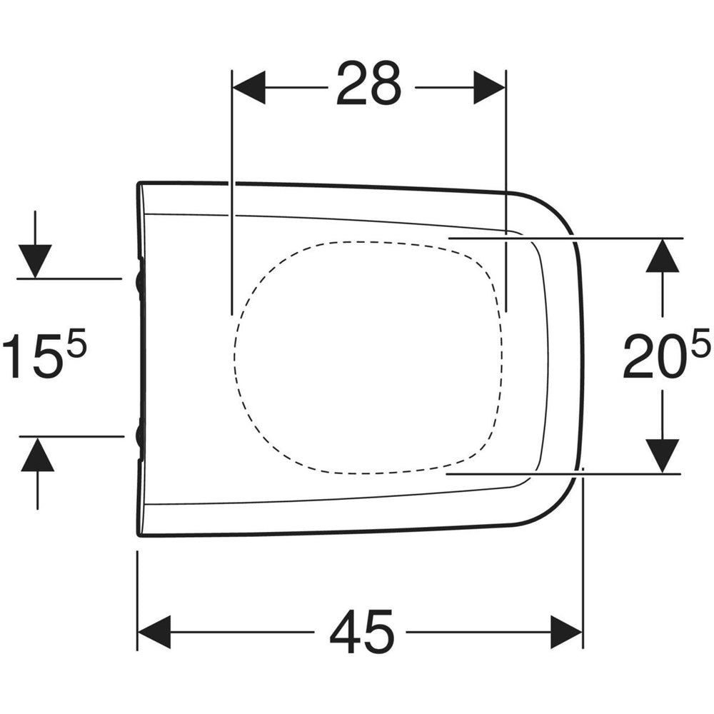 Sedile termoindurente in duroplast bianco lucido Icon Square