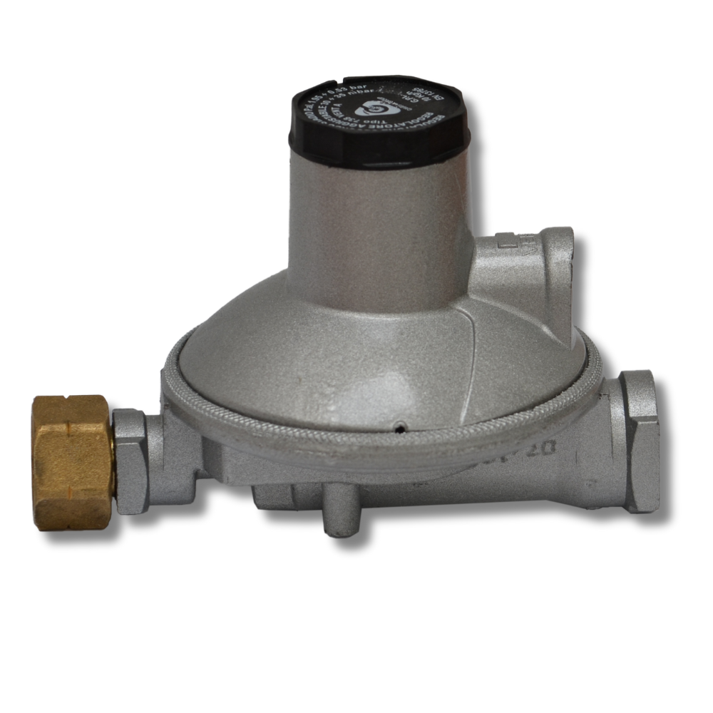 Regolatore gas bassa pressione con codolo con uscita 3/8 F