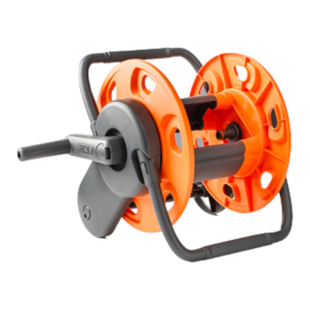 Avvolgitubo da giardino in metallo completo di tubo 15 mt baby plus