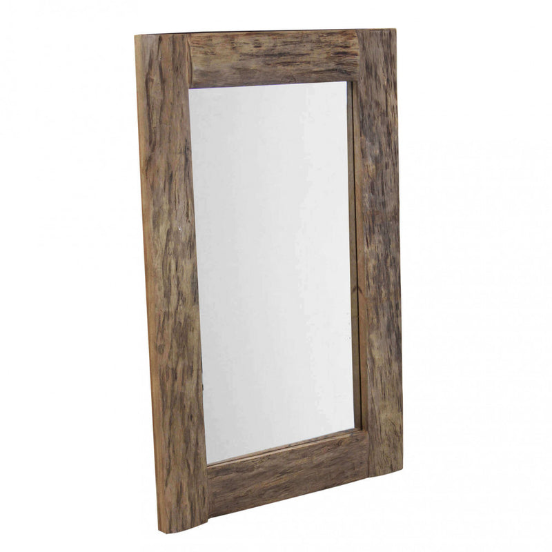Specchio alto 110x70 cm da parete con cornice in legno lavorato effetto antico Vannos