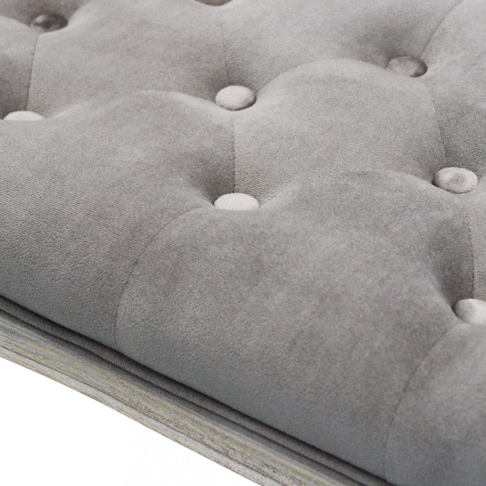 Panca da interno in legno e velluto con design moderno 110x36xH47 cm