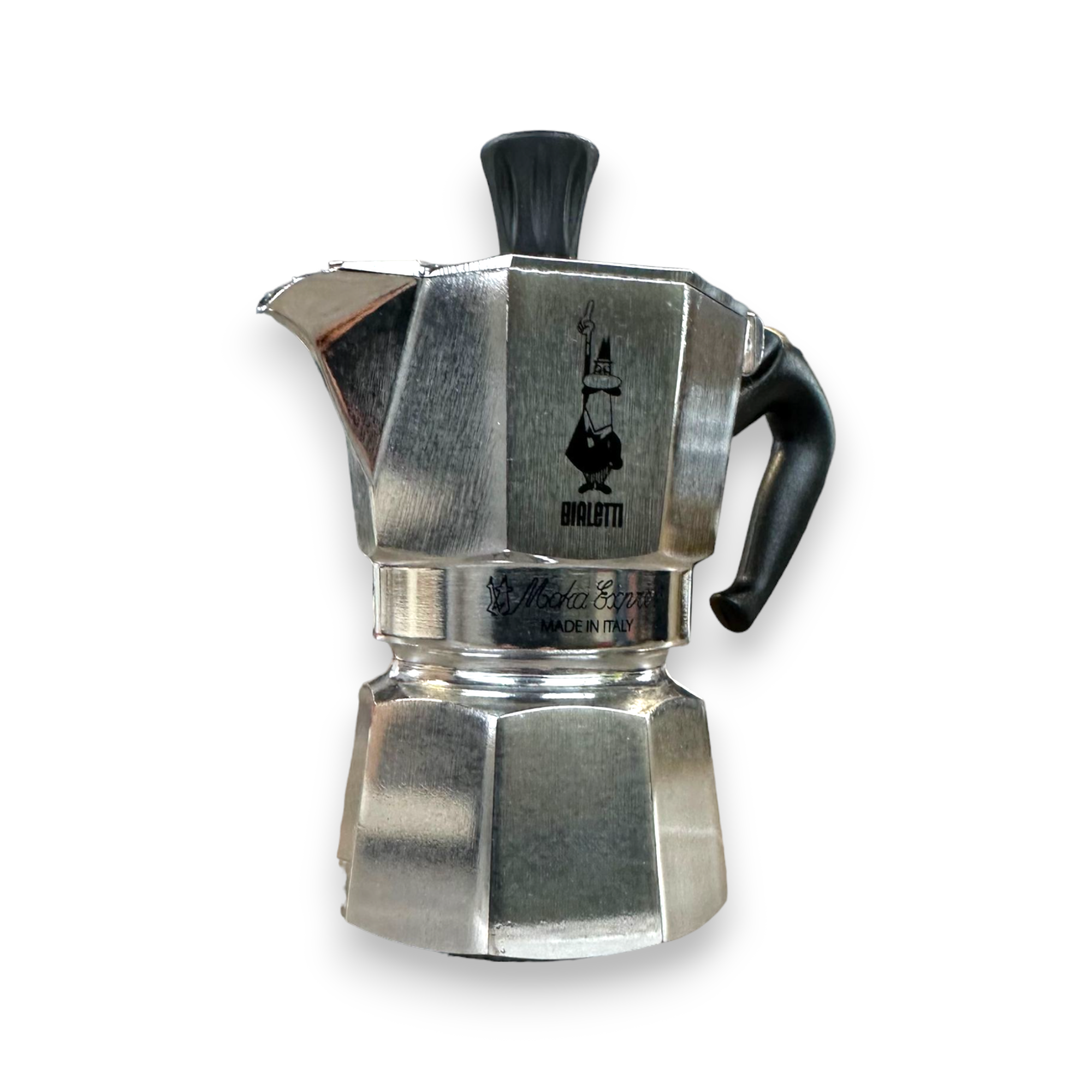 Caffettiera tradizionale moka 1 tazza in alluminio con manico in nylon Express restyling Bialetti