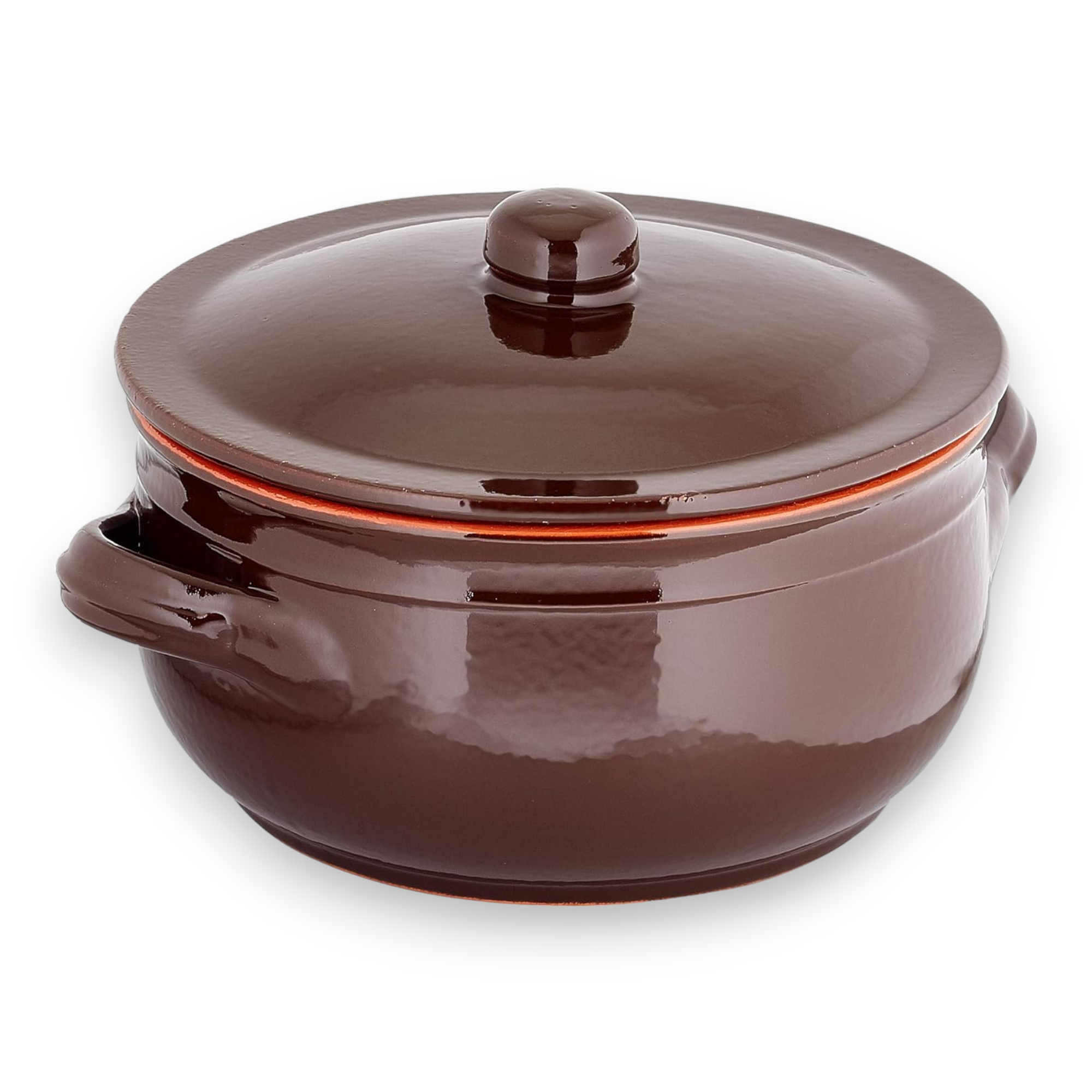 Tegame ciotola in terracotta con rivestimento ceramico per tutti i tipi di cotture Brunella